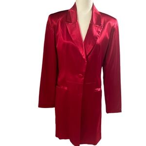 Red Satin Hugo Buscati Blazer dress size 8